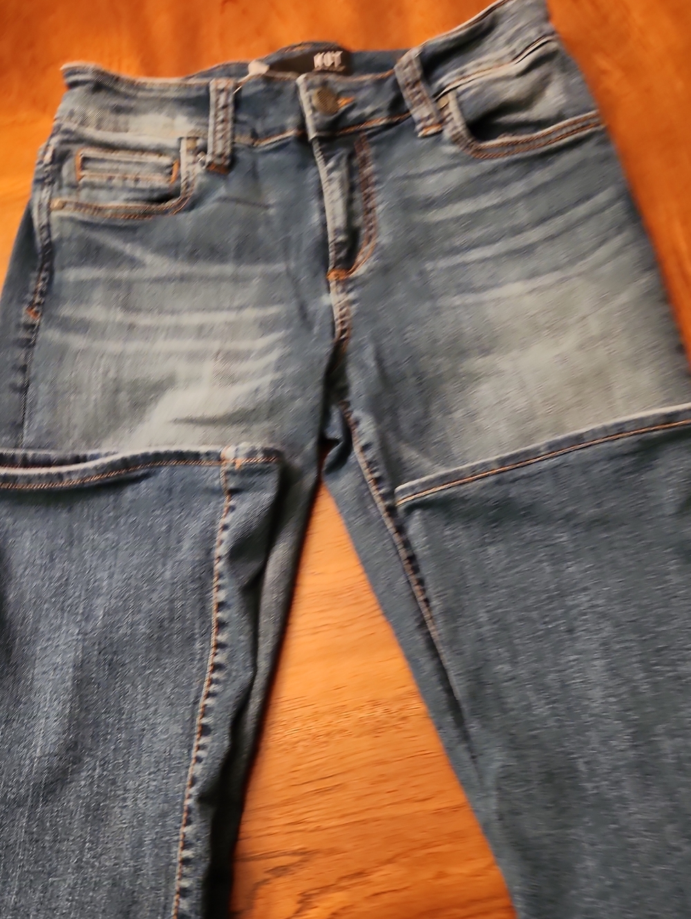 Kut from the Kloth Two-Tone Blue Straight Jeans